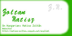 zoltan matisz business card